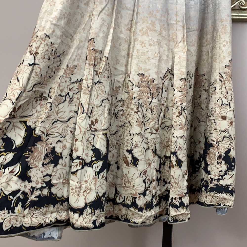 Coldwater Creek Gored Skirt Sz S Gold Black